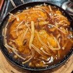 中国料理 味道 - フカヒレあんかけを鉄板チャーハンにジョワァ〜と