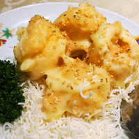 菜香新館 - 大海老の特製マヨネーズ風味(2014/2月撮影)