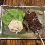 日南 - 牛ハラミ串　ポテトサラダつき