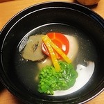 しのはら - 1月椀②　真丈、堀川牛蒡、菜花、金時人参
