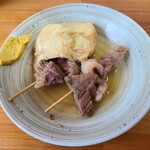 九州らーめん 日吉 - おでん　すじ、巾着