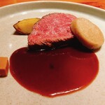 RESTAURANT ENJYU - 那須野ヶ原牛 蕎麦がき ブラウンチーズ