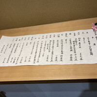 日本料理 八万ぼり - お茶席の目録⁉️  使われたお道具は全て席主さまのお持ち物との事です