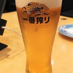 氷見回転寿司　粋鮨 - 生ビール