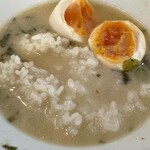 むかん 初台 - ライス投入、おじやにして完飲完食