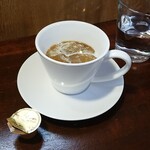 キッチン ブルー グローブ - ホワイトコーヒーにします