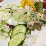 キッチン ブルー グローブ - サラダ、お新香の、スープの具材もおかずにします