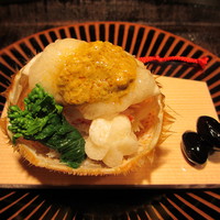 濱壹 - 毛蟹の二杯酢ジュレがけ蟹味噌乗せ
