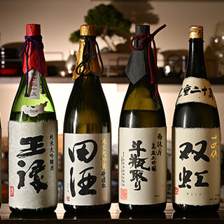 Rare sake carefully selected by the owner who is well versed in local sake and knows sake rice and brewing methods.