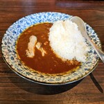 Ramen Shinta - セットの鶏出汁ミニカレー。