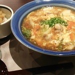 水山 - 黒酢あんかけうどんミニ丼セット