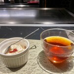 鉄板焼き あさひ - 甘味と紅茶