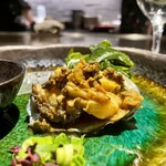 鉄板焼き あさひ - 鮑の鉄板焼き