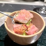 Teppanyaki Asahi - 菜の花とローストビーフ