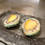 鉄板焼き あさひ - 鮑の鉄板焼き