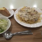 Puchiresutoran Emerarudo - きのこベーコンクリームパスタセット