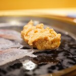 参宮橋 あさや - あん肝のミルキーな甘みを包んでポン酢で頂けば、身にその甘味が宿らせるように咀嚼が美味さを引き出す！ 余韻までもがおいしい！