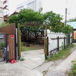 珈琲屋台ひばり屋 - お店の裏から到着
