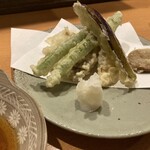 魚市場 小松 - 旬の野菜と筍の天ぷら