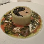 ラ・トゥーエル - ホワイトアスパラガスのシャルロット仕立て。