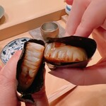 木挽町 とも樹 - 蕗味噌の入った平貝の磯辺