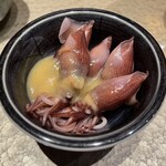 市場鮨 - お通しのホタルイカの酢味噌和え