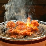 マル超ホルモン - 2014.2 七輪（炭火）で焼きます