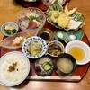 秋初月 - 天刺し定食 ¥2200
・造り・天ぷら・小鉢・炊合わせ・御飯・汁・香物・デザート