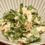 築地 布恒更科 - 蟹とクレソン