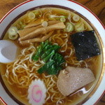 力餅 - ラーメン（\500）　やはり期待通りの和風（鰹風味）