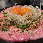 焼肉ホルモン 風土. - 和牛カルパッチョ
      ＊びえい和牛外モモのシキンボ使用