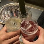 焼肉ホルモン 風土. - 乾杯〜！