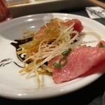 焼肉ホルモン 風土. - 和牛カルパッチョ
      ＊びえい和牛外モモのシキンボ使用