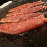 焼肉ホルモン 風土. - 赤肉盛り合わせ
      ＊ミスジ、カイノミ、肩ロースカブリ、USプライムハラミ、和牛サガリ