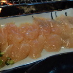 ろばたやき山ろく - 地鶏ささみの刺身