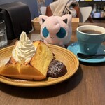 松涛カフェ - バタートーストシフォンケーキとオーガニックコーヒー