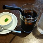 中国料理 天龍 - アイスコーヒー、杏仁豆腐