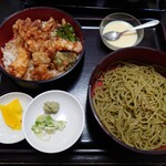 そば処 一庵 - 天重セット　1280円