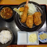 はまーかつ - 海老とｸﾘｰﾑｺﾛｯｹ定食