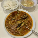 Mihousai - ナスひき肉辛子旨煮定食1200円ライス大盛2倍サービス