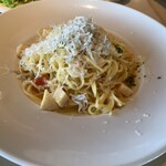 Trattoria BLAIR MARINA - パスタランチC しらすとたけのこのガーリックソース 生スパゲッティ♪