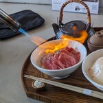 淡路鯛 空 - 淡路ビーフは炙ります