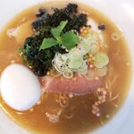 鶏×麦 らら - 　　鶏白湯節系ラーメン！＋玉子！