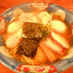 支那そば 八雲 - ２０１４/２再訪　２年ぶり黒だし特製ワンタンメン味玉子付