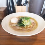 鶏×麦 らら - 連チャンで、鶏白湯節系ラーメン！＋玉子！