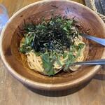 スパゲティながい - タラコとイカに大葉トッピング