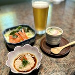 しほう田 - サービスで、帆立の肝ポン貰った♡