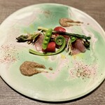 TOSAGE - Antipasto：金目鯛と春野菜のサラダ仕立て