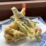 見晴茶屋 兎月 - 天ぷら盛り合わせ