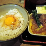 鉄板料理 堂島 - 2014.2TKGとすき焼き卵